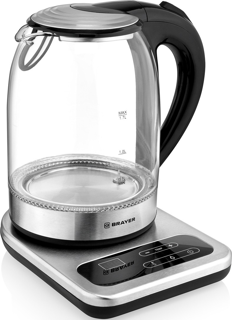Электрический чайник Brayer BR1003 1.7 л, Серебристый детальное изображение - 1