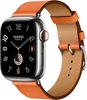 Смарт-часы Apple Watch Hermes Series 10 42 мм, Silver Titanium Case with Orange Single Tour, Серебристый/Оранжевый вариант - 1