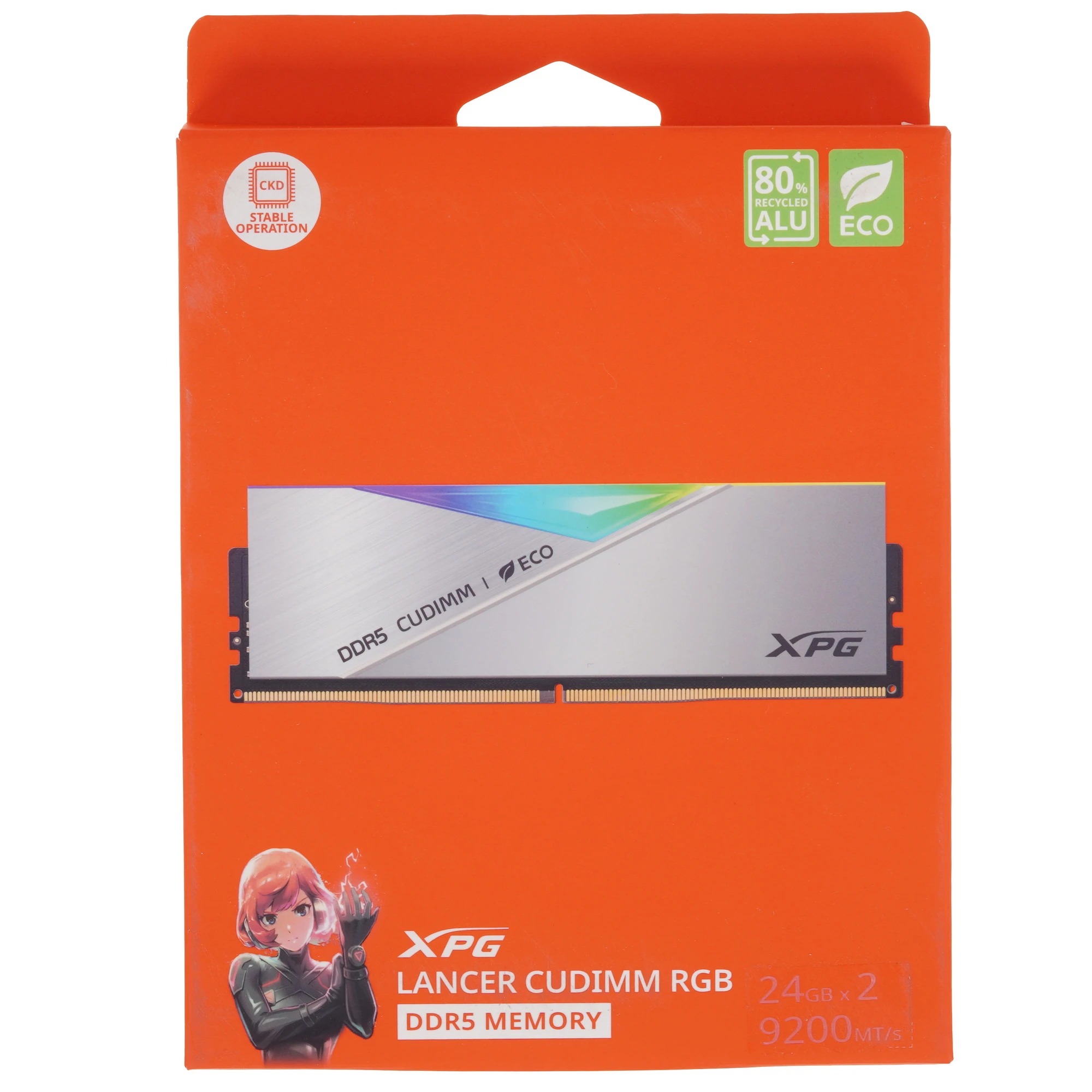 Оперативная память ADATA XPG Lancer CUDIMM RGB DDR5 9200MHz, AX5CU9200C4224G-DCLACRSG, 2x24 Гб KIT, 48 Гб детальное изображение - 3