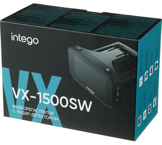 Видеорегистратор INTEGO с радар-детектором VX-1500SW, 2304x1296 Super HD dpi, MicroSD, 64 ГБ, Черный детальное изображение - 7