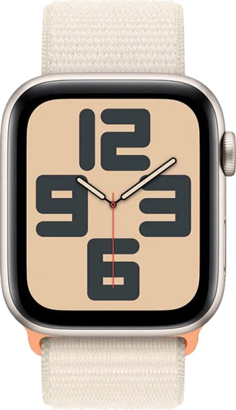 Смарт-часы Apple Watch SE 2023 44 мм, Starlight Aluminium Case with Starlight Sport Loop, Сияющая звезда детальное изображение - 2