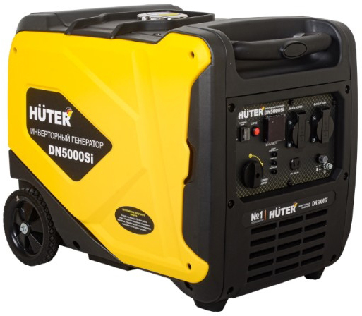Генератор бензиновый HUTER DN5000Si 64/10/9, 4 кВт, Желтый детальное изображение - 3