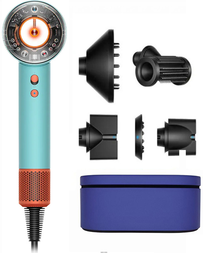 Фен Dyson Supersonic Nural HD16 с кейсом, Красный вельвет/Золото детальное изображение - 1