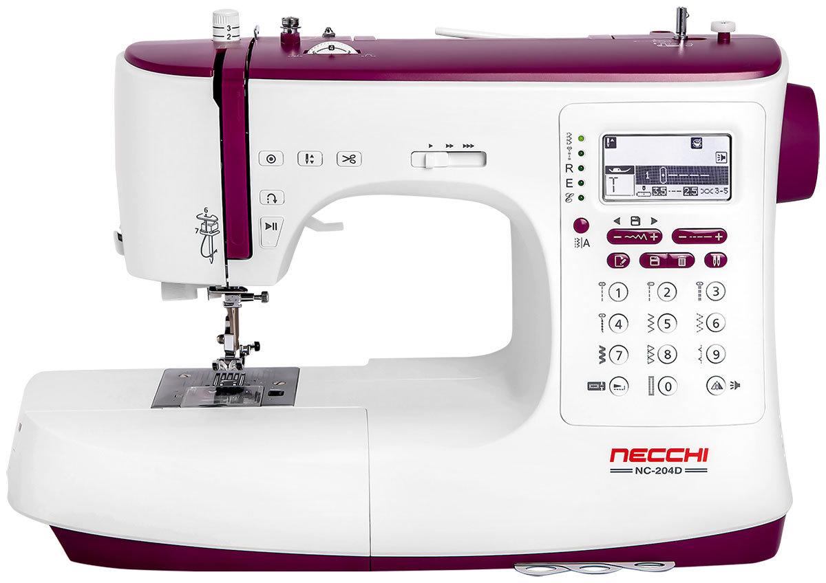 Швейная машина Necchi NC-204D, Фиолетовый детальное изображение - 1