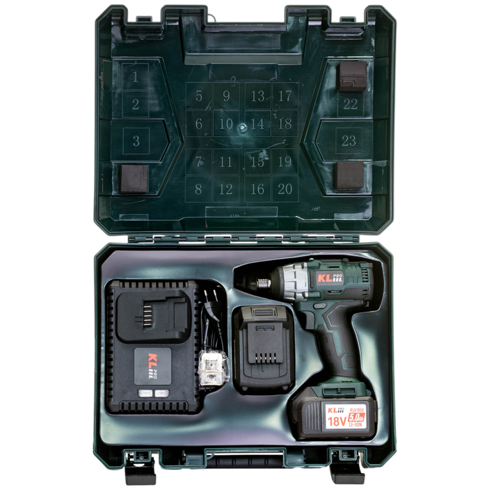 Аккумуляторная дрель-шуруповерт KLPRO KLDV18B-50 13987, 18 В, 180 Нм, 5 А·ч №6