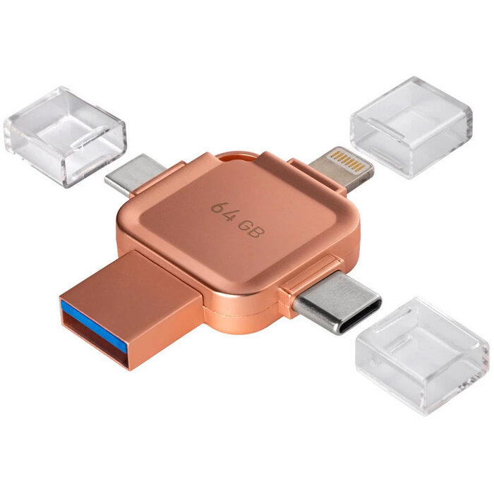 USB Flash накопитель SmartBuy MC15A Metal Quad (SB064 ГБMC15A) 64 ГБ, розовый №2