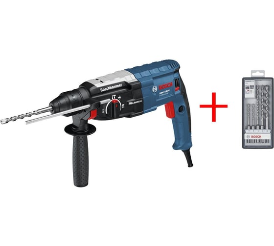 Перфоратор Bosch GBH 2-28 DFV + набор оснастки, 850 Вт, 3,2 Дж, 4000 уд/мин детальное изображение - 1