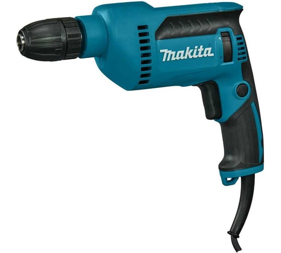 Дрель Makita 13мм, 630Вт, 0-3000 об/мин., БЗП, 1 скорость, 1,6кг, шнур 2м DP4021, 630 Вт детальное изображение - 1