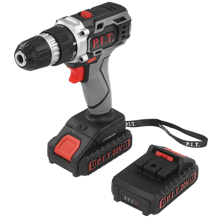 Аккумуляторная дрель-шуруповерт P.I.T. PSR18-D1 NEW, 20 В, 30 Нм, 1.5 А·ч №1
