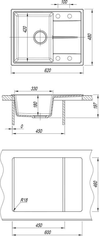 Кухонная мойка  №9