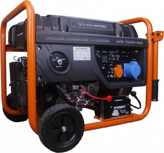 Генератор бензиновый VILLARTEC GG 8300EBC 2102830100, 7 кВт, Оранжевый детальное изображение - 1