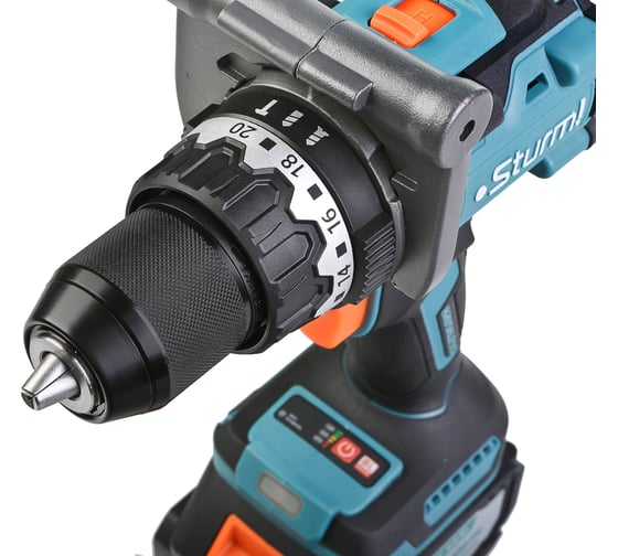 Дрель аккумуляторная ударная Sturm б/щ, 1BatterySystem, кейс CD1655BLI, 18 В, 130 Нм, 4 А·ч детальное изображение - 3