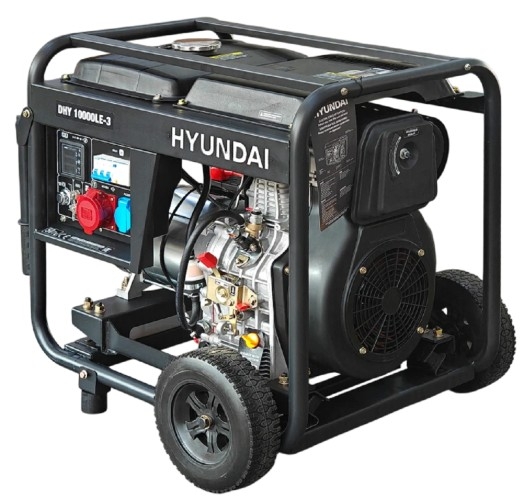 Генератор дизельный с воздушным охлаждением HYUNDAI DHY 10000LE-3, открытый, 8 кВт, Черный детальное изображение - 5