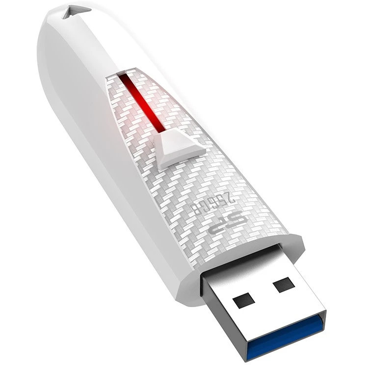 USB Flash накопитель Silicon Power Blaze B25 (SP256 ГБUF3B25V1W) 256 ГБ, белый детальное изображение - 2