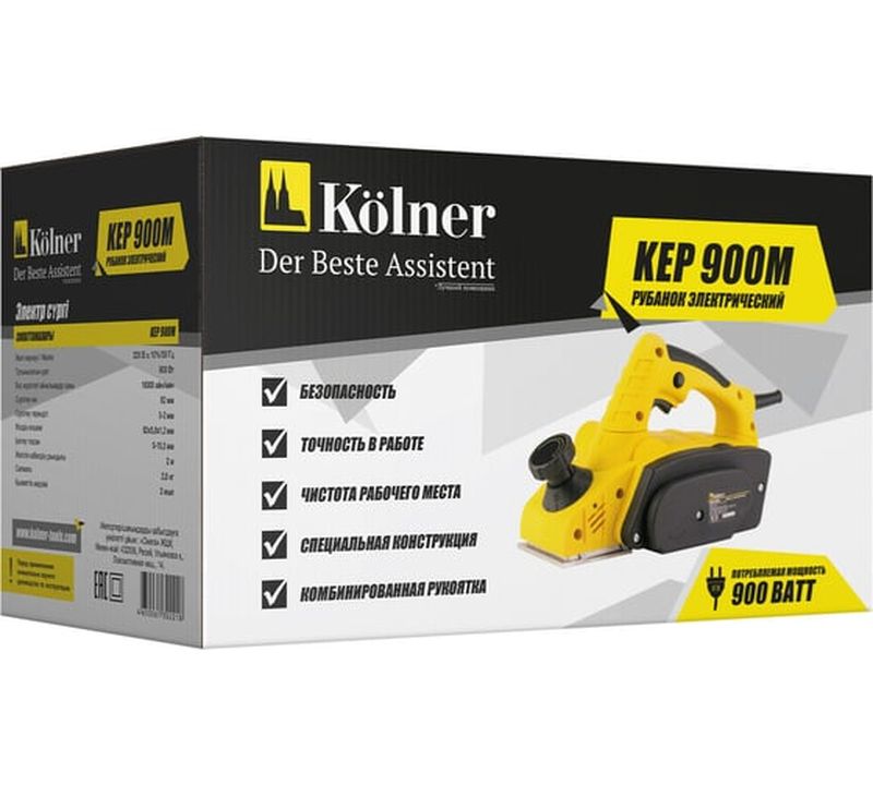 Электрический рубанок Kolner кн900еп, 900 Вт,  Желтый детальное изображение - 6