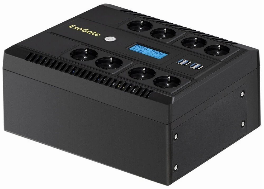 ИБП ExeGate NEO Smart LHB-600.LCD.AVR.8SH.CH.USB детальное изображение - 1