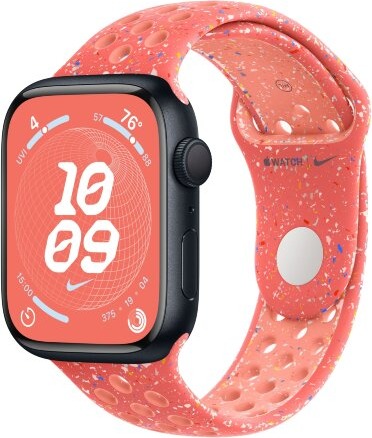 Умные часы Apple Watch Series 9 Midnight Aluminum Case with Nike Sport Band Magic Ember, 45 mm, Магический уголек детальное изображение - 1