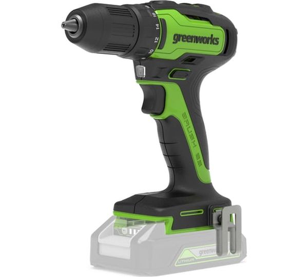 Аккумуляторная дрель-шуруповерт GreenWorks GD24DD35 3704007, 24 В, 35 Нм, 2 А·ч  детальное изображение - 2