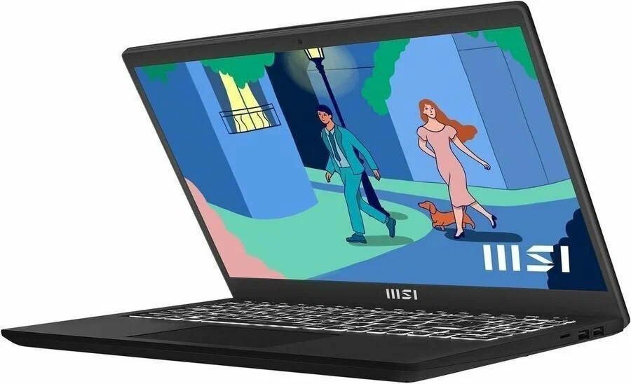 Ноутбук MSI Modern 15 B12M-213XRU, RAM 16 ГБ, SSD 512 ГБ, Intel Iris Xe Graphics, без ОС, Черный детальное изображение - 3