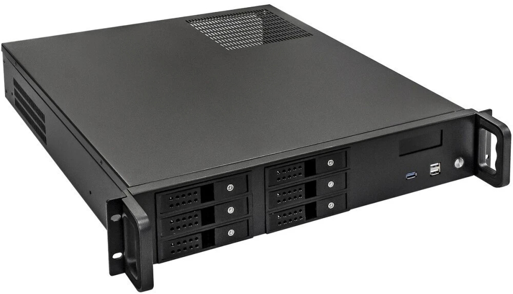 Серверный корпус ExeGate Pro 2U480-HS06/1200ADS, 1200 Вт, Черный детальное изображение - 1