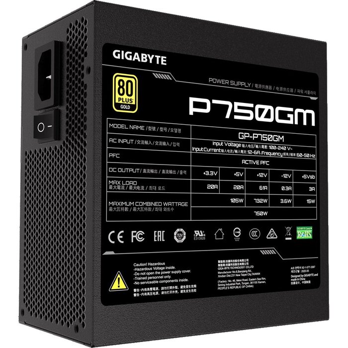Блок питания Gigabyte GP-P750GM, 750 Вт №2