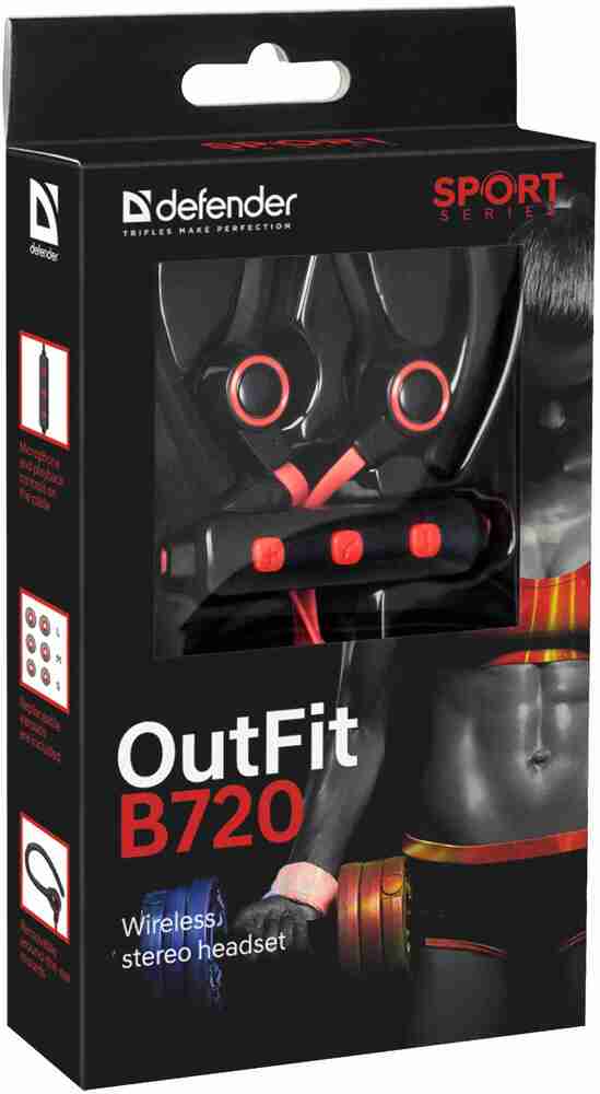 Беспроводные наушники Defender OutFit B720, Красный №3