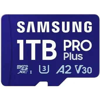 Карта памяти Samsung PRO Plus MicroSD + SD адаптер (MB-MD1T0SA), 1 Тб детальное изображение - 1