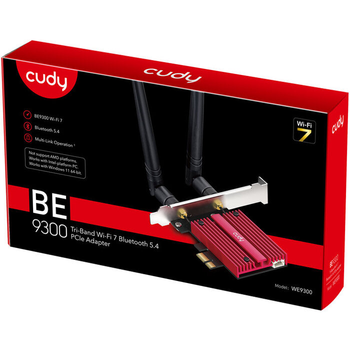 Wi-Fi адаптер Cudy WE9300, Wi-Fi 4 + Bluetooth 5.4, Черный №6