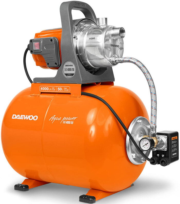 Насос Daewoo Power Products DAS 4000/50, 66.7 л/мин, 25 мм, напор 50 м, d=25 мм, 1300 Вт, Оранжевый №1