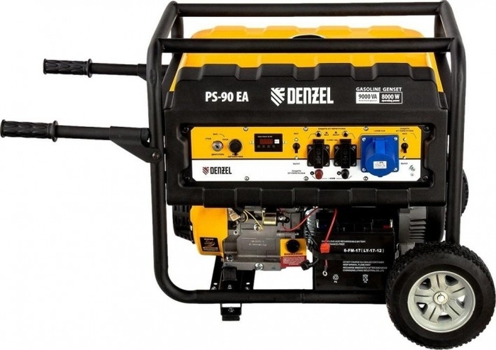 Генератор бензиновый Denzel PS 90 EA 946934, 8 кВт, Желтый №3