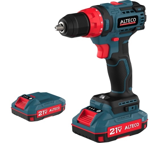 Аккумуляторная дрель-шуруповерт ALTECO CD 21-45 BL X2, 21 В, 45 Нм, 2 А·ч, 73510 детальное изображение - 1
