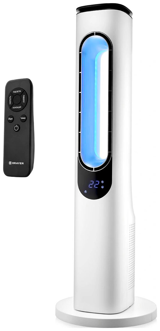 Вентилятор Brayer 4950BR, 50 Вт, Белый/Черный детальное изображение - 2