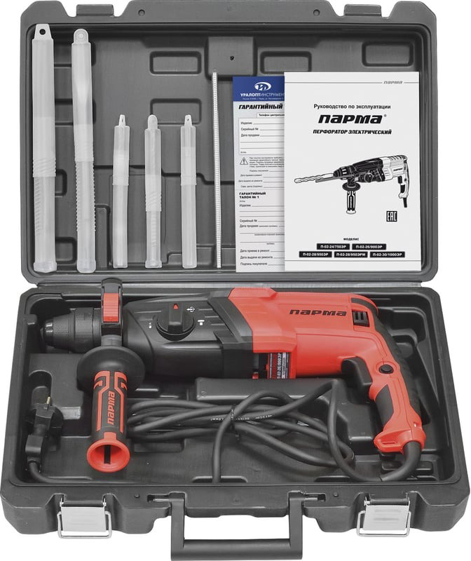 Перфоратор Парма П-01-26/900ЭР 02.027.00004, 900 Вт, 3 Дж, 0-4900 уд/мин детальное изображение - 2