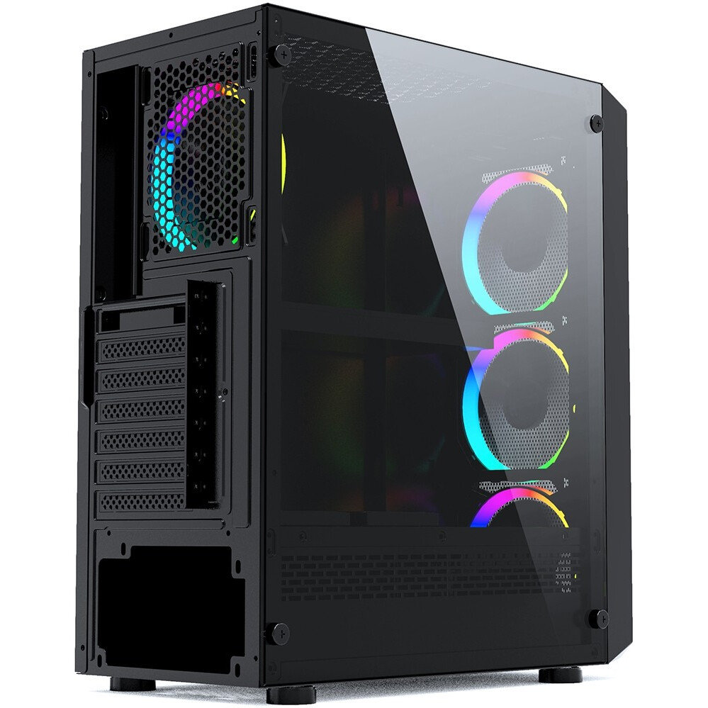 Корпус Powercase Mistral Z4 Mesh LED, Черный детальное изображение - 5