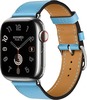 Смарт-часы Apple Watch Hermes Series 9 Céleste, 45 мм, Голубой, Swift Leather Single Tour вариант - 1