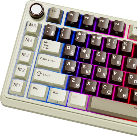 Клавиатура Royal Kludge L75, Cream Switch, Светло-Коричневый детальное изображение - 6