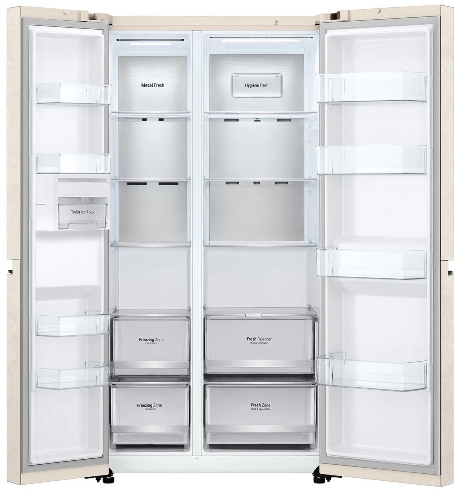 Холодильник LG GC-B257SEZV, Бежевый детальное изображение - 4
