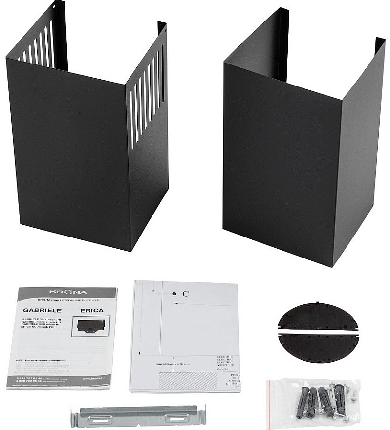 Вытяжка Krona ERICA 600 black PB, Черный детальное изображение - 5