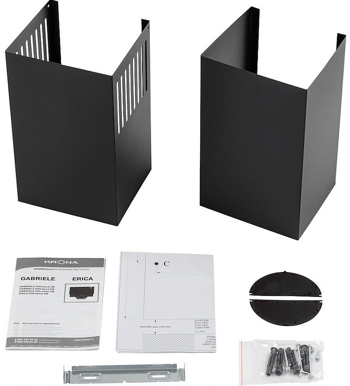 Вытяжка Krona ERICA 600 black PB, Черный №5