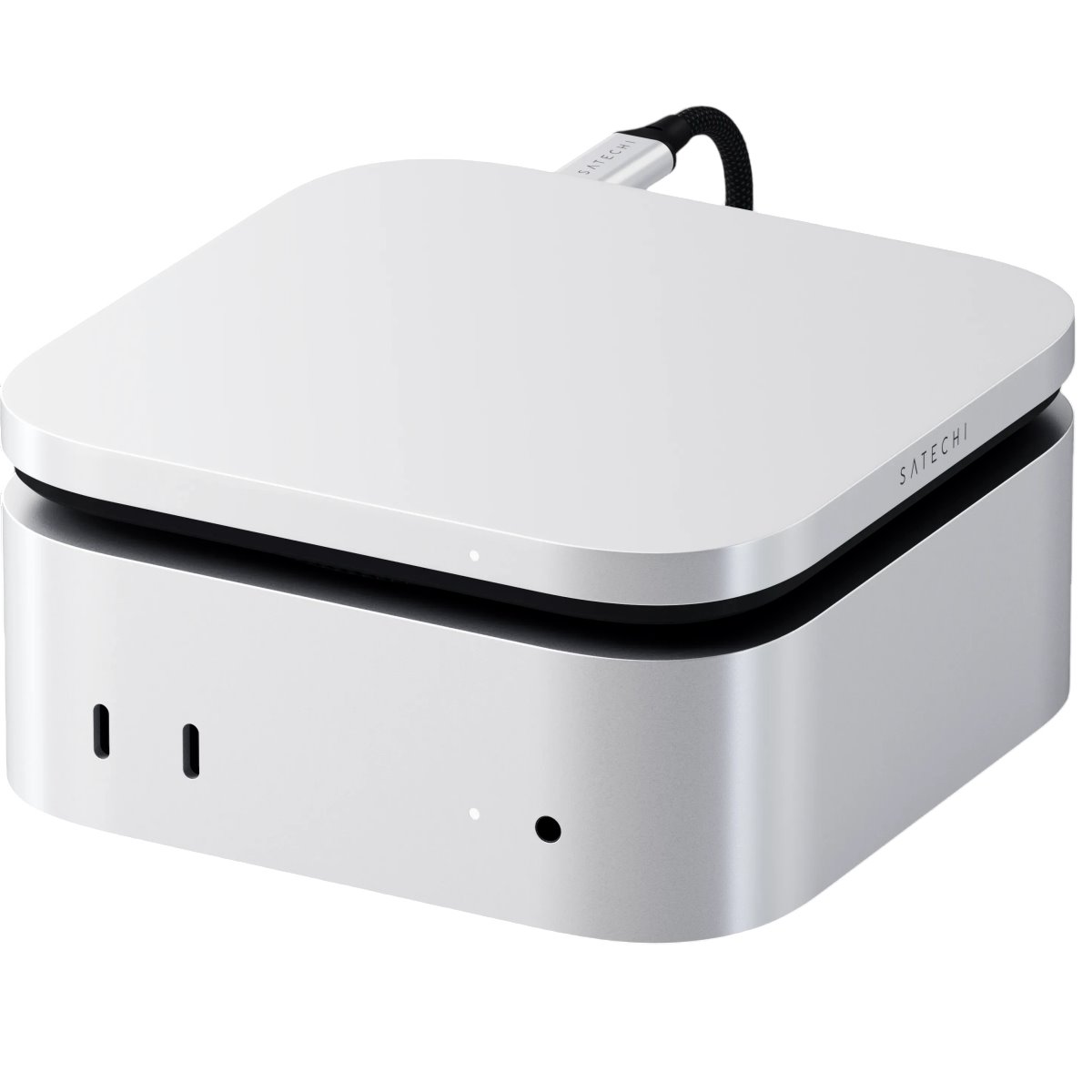 Внешний корпус для SSD M.2 Satechi USB4 Slim NVMe SSD Enclosure ST-EU4SNSS, Серебряный детальное изображение - 3