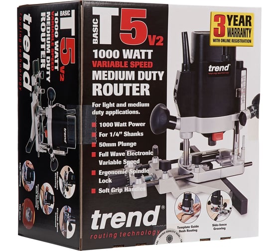 Фрезер TREND T5EB, 1000 Вт, Черный детальное изображение - 8