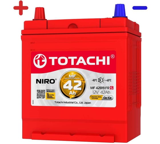 Аккумулятор TOTACHI АКБ NIRO, Прямая Полярность, 90142, 42 А*ч детальное изображение - 1