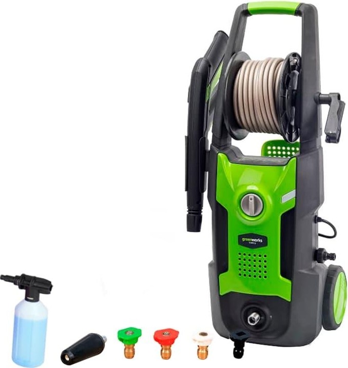 Автомойка GREENWORKS GPWG4II, 1.8 кВт, 130 бар, Зеленый/Серый детальное изображение - 2