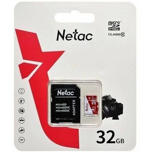 Карта памяти Netac P500 ECO MicroSD + SD адаптер (NT02P500ECO-032G-R), 32 Гб детальное изображение - 1