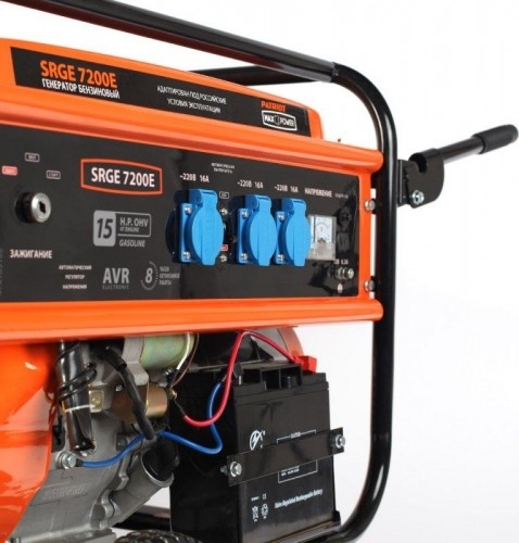 Генератор бензиновый PATRIOT MaxPower SRGE 7200E 474103188, 6 кВт, Оранжевый детальное изображение - 2