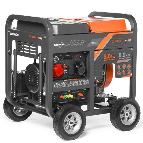 Генератор дизельный с воздушным охлаждением DAEWOO DDAE 11000DХE-3, открытый, 8 кВт, Черный детальное изображение - 1