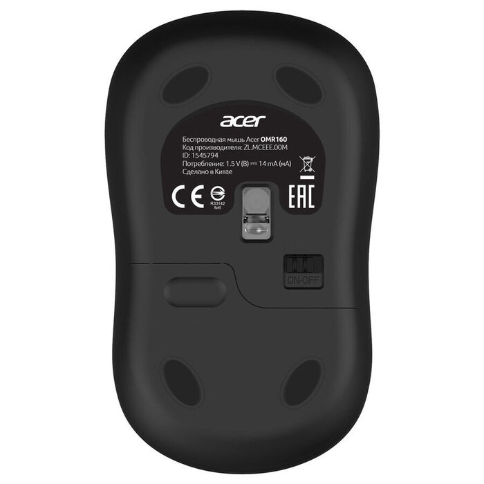 Мышь Acer OMR160, Черный №6