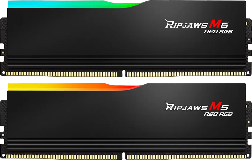 Оперативная память G.Skill Ripjaws M5 Neo RGB DDR5 6000MHz, F5-6000J3038F16GX2-RM5NRK, 2x16 Гб KIT, 32 Гб детальное изображение - 1