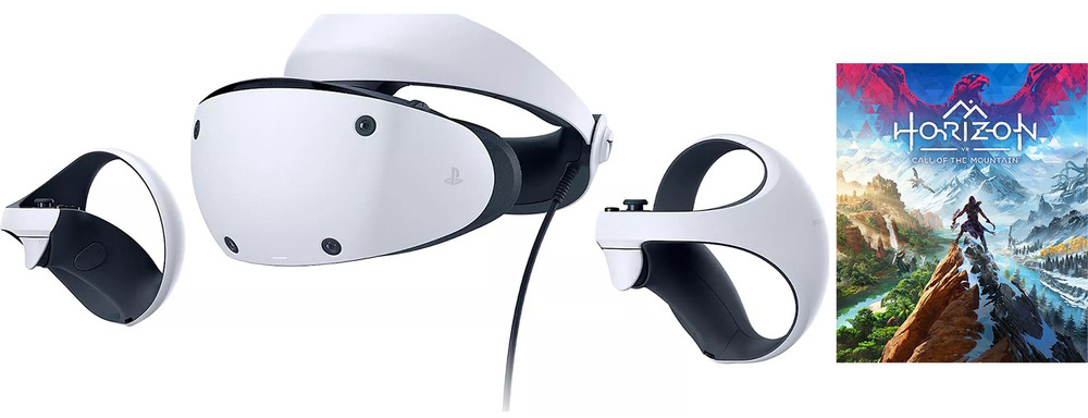 Шлем виртуальной реальности Sony PlayStation VR2 + Игра Horizon Call of the Mountain, Белый детальное изображение - 1