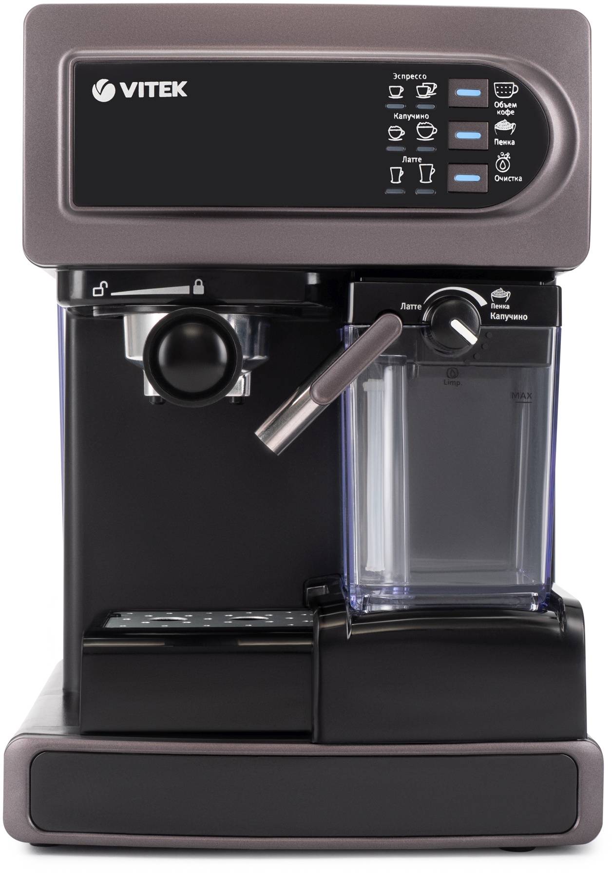 Кофеварка рожковая Vitek VT-1517 VT, Фиолетовый детальное изображение - 2